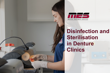 Close-up of autoclave sterilizing denture lab equipment.