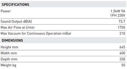 Cattani Turbo SMART B with ISO 18 Hydrocyclone | Up to 4 chairs - MES